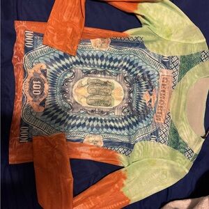 Colorful Graphic Long Sleeve Top